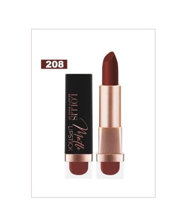 Lollis Matte Lipstick 208 / Matte Lipstick 208 - Buy Online on GoSupps.com