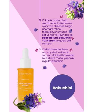 Bade Natural Bakuchiol Phyto Retinol Face Serum Anti-Aging and Anti-Wrinkle 30 Ml - Buy Online on GoSupps.com