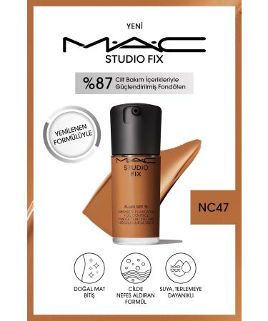 Mac NEW STUDIO FIX FLUID SPF 15 MATTE FOUNDATION-NC47 30 ML..NATURAL MATTE FINISH