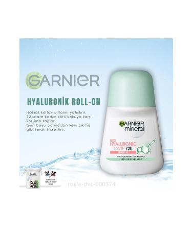 Garnier 2 Pieces Garnier Mineral Hyaluronic Care 72H Roll-On 50 ml and ROSIE - Buy Online on GoSupps.com