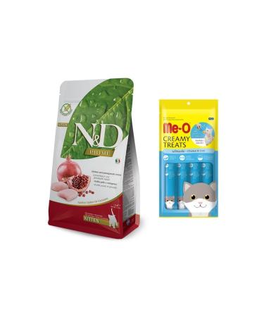 N & D Kitten 1.5kg. + Me-O Chicken - Liver Liquid Cat Reward 4x15 gr.