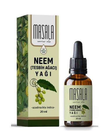 Masala Neem Oil 20 Ml. Cold Pressed Neem Carrier Oil