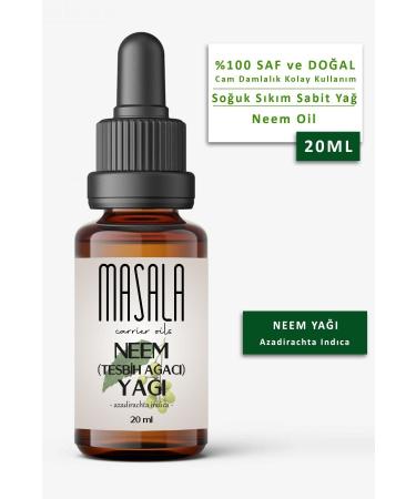 Masala Neem Oil 20 Ml. Cold Pressed Neem Carrier Oil - Buy Online on GoSupps.com