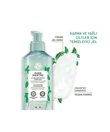 Yves Rocher - Face Wash Gel - Combination and Oily Skin / Pure Menthe - 390ml - Buy Online on GoSupps.com