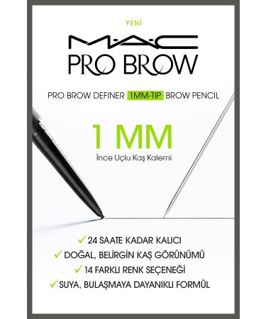 Mac STYLIZED - 24 Hours Lasting Pro Brow Definer 1MM Tip Brow Pencil Eyebrow Spoolie - Buy Online on GoSupps.com