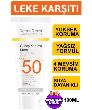 DermaDerm Sun Protection Cream Spf 50 100 Gr 6 Pieces - Buy Online on GoSupps.com
