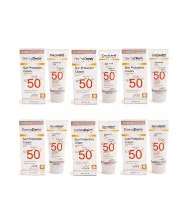DermaDerm Sun Protection Cream Spf 50 100 Gr 6 Pieces - Buy Online on GoSupps.com