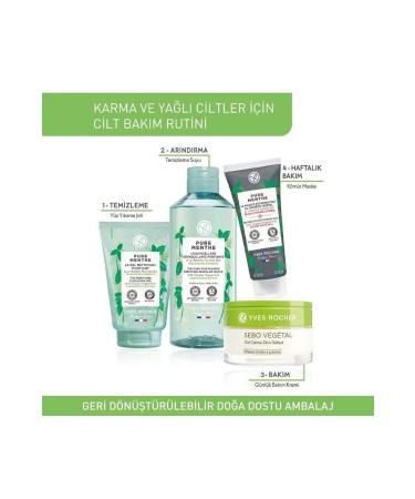 Yves Rocher Face Wash Gel - Combination and Oily Skin / Pure Menthe - 125ml - Buy Online on GoSupps.com