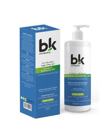 BK COMPANY Natural Purifying Facial Cleansing Gel - Anti-Acne Blackhead and Pimple - 200 ml