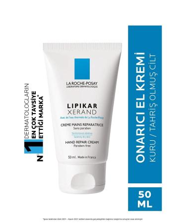 La Roche Posay Lipikar Xerand Moisturizing Nourishing Repairing and Easily Absorbed Hand Cream for Dry Skin 50ml