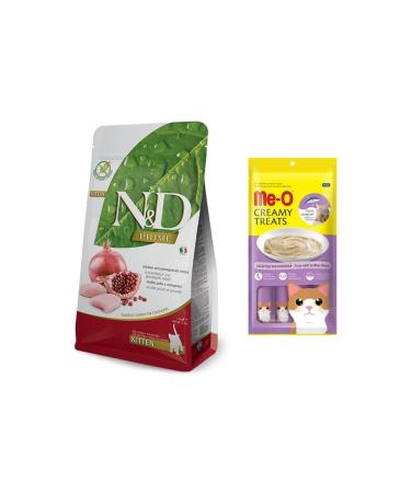N & D Kitten 1.5 Kg. + Me-O Tuna - Scallop Liquid Cat Reward 4x15 gr.