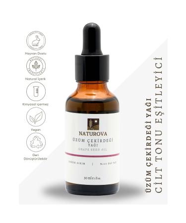NATUROVA Grape Seed Oil Cold Pressed 0 Pure 30 Ml