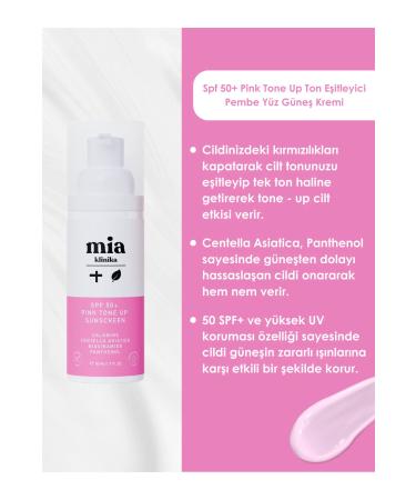 mia clinica spf 50 pink tone up equalizing pink face sunscreen - Buy Online on GoSupps.com