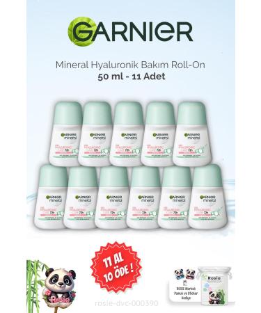 Garnier BUY 11 PAY 10 Garnier Mineral Hyaluronic Care 72H Roll-On 50 ml and ROSIE