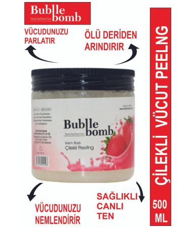 BUBBLEBOMB Strawberry Body Peeling .strawberry Peeling 500ml - Buy Online on GoSupps.com