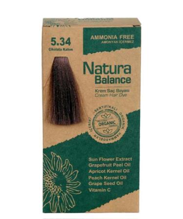 NATURABALANCE Natura Balance Organic Cream Hair Dye 5.34 Chocolate Brown 60 ml 8699367128100