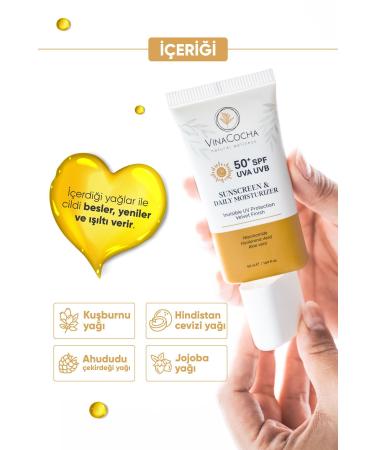 Vinacocha 50 Spf Tone Equalizer Skin Brightener Anti-Aging Moisturizer High Protection Sunscreen - Buy Online on GoSupps.com