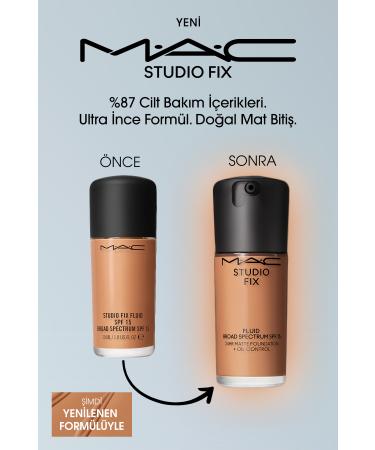 Mac 24 Hour Lasting Matte Foundation - Studio Fix Fluid Spf15 - Color: NC18 - 30ml - Buy Online on GoSupps.com
