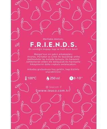 TEA CO Friends - Mango and Strawberry Fruit Tea Muslin Tea Bag - Buy Online on GoSupps.com