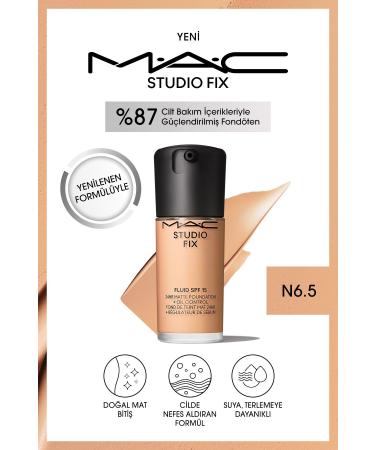 Mac NEW STUDIO FIX FLUID SPF 15 MATTE FOUNDATION-N6.5 30 ML..NATURAL MATTE FINISH
