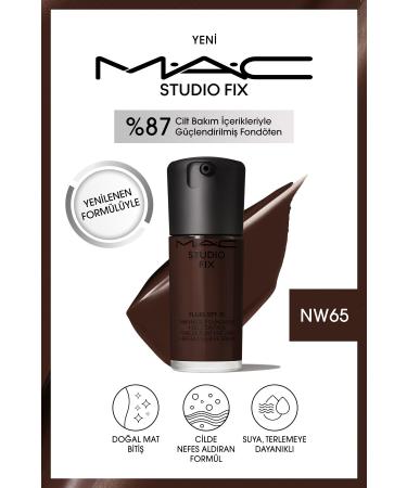 Mac NEW NATURAL MATTE FINISH STUDIO FIX FLUID SPF 15 MATTE FOUNDATION-NW65 30 Ml