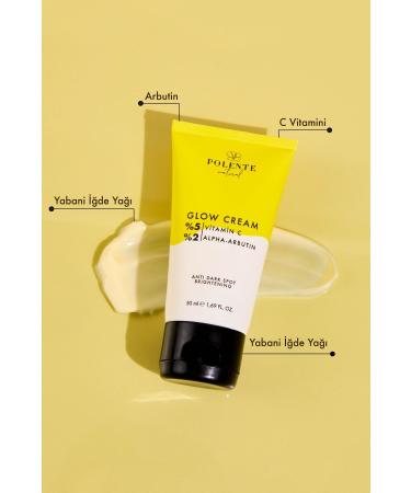 Polente Natural GLOW CREAM - Brightening Blemish Cream with Vitamin C & Arbutin 50 ml - Buy Online on GoSupps.com