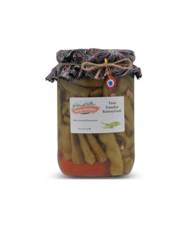 Canned Green Beans from the Opposite Village - Boiled on Wood Fire (550gr - Glass Jar)