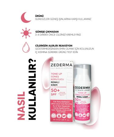 ZEDERMA Tone Up Spf 50+ Tone Equalizing Pink Face Sun Cream 50 ml very high protection - Buy Online on GoSupps.com
