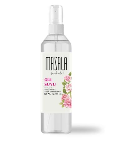 Masala 2 Pieces Pure Rose Water 125 Ml 0 Natural Oil Hydrosol - Tonic Rose Floral Water Hydrosol Tonic - Buy Online on GoSupps.com