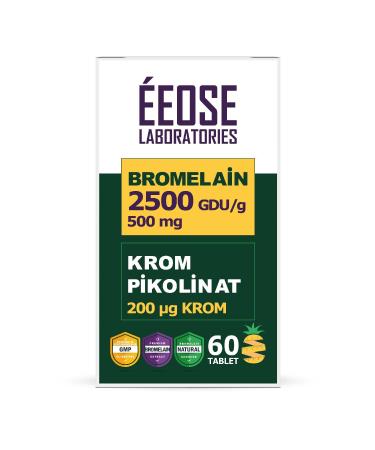 Eeose Bromelain 2500 Gdu/g And Chromium Picolinate - 60 Tablets - Buy Online on GoSupps.com