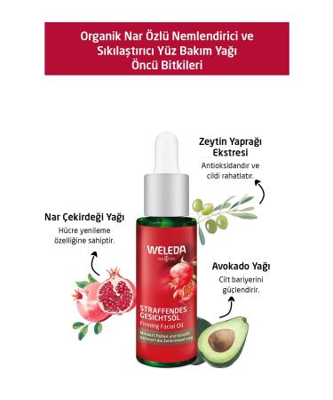 Weleda Pomegranate Firming Organic Pomegranate Moisturizing and Firming Face Care Oil 30ml - Buy Online on GoSupps.com
