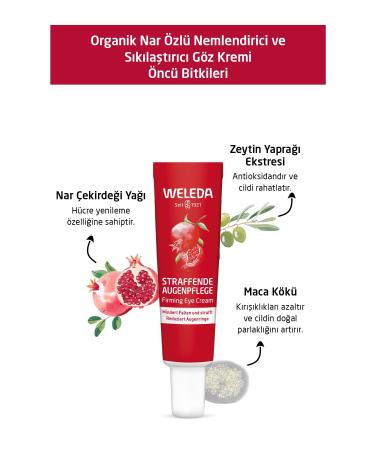 Weleda Pomegranate & Maca Peptides Organic Pomegranate Moisturizing and Firming Eye Cream 12ml - Buy Online on GoSupps.com