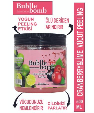 BUBBLEBOMB Cranberrylime Peeling 500ml Body Care Peeling - Buy Online on GoSupps.com