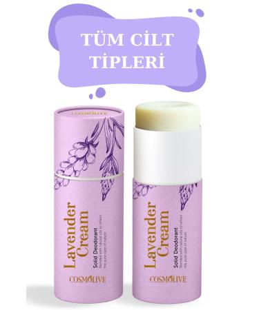 Cosmolive Natural Roll On Stick Underarm Deodorant Organic Roll-On Unscented Lavender Cream 80gr - Buy Online on GoSupps.com