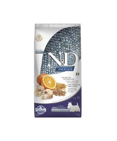 N & D Ocean Ata Seed Cod Fish and Orange Small Breed Grain Adult Dog Food 2.5 Kg
