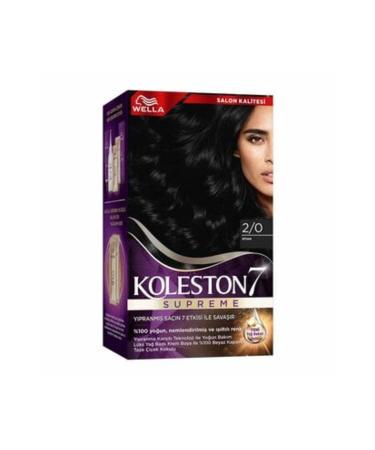 Baby ( CLAY MASK GIFT ) Wella Koleston Supreme Hair Dye 2/0 Black ( 1 PIECE )