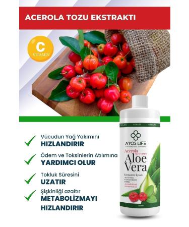 Ayoslife Aloevara & Acerola Concentrate Drink 500 ml - Buy Online on GoSupps.com