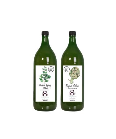 S heylaana Natural Eucalyptus Leaf Vinegar 2000 ml and Artichoke Vinegar 2000 ml
