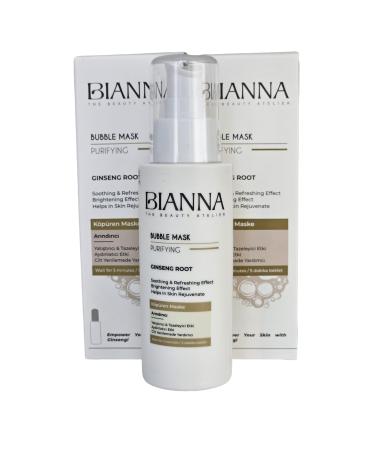 Bianna Foaming Mask Bubble Mask Purifying Ginseng Root X 2 Pieces 75ml