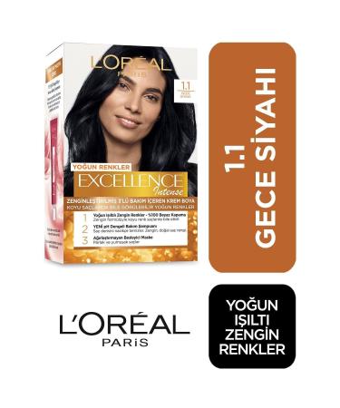 AKSY Hair Dye - Excellence Intense No: 1.1 Intense Black 3600522822226