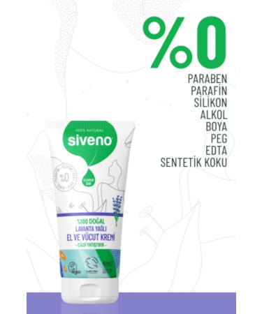 Siveno 0 Natural Hand and Body Cream Lavender Skin Soothing Repairing Intensive Moisturizer Vegan 50 ml - Buy Online on GoSupps.com