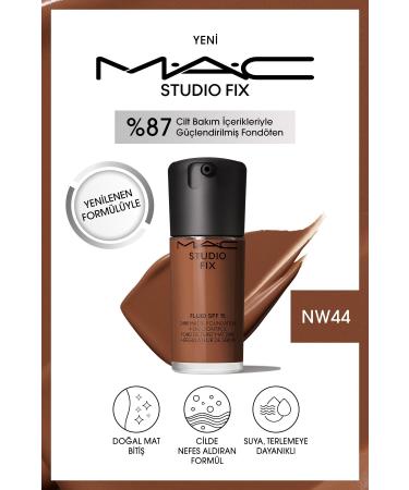 Mac NEW STUDIO FIX FLUID SPF 15 MATTE FOUNDATION-NW44 30 ML..NATURAL MATTE FINISH