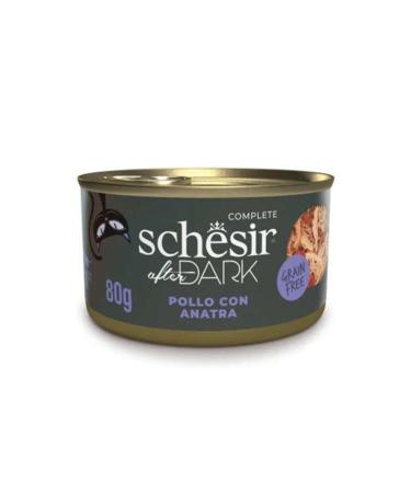 Schesir After Dark Chicken and Duck Adult Cat Canned Food 80 gr