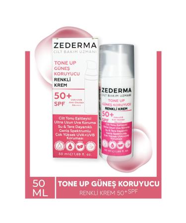 ZEDERMA Tone Up Spf 50+ Tone Equalizing Pink Face Sun Cream 50 ml very high protection