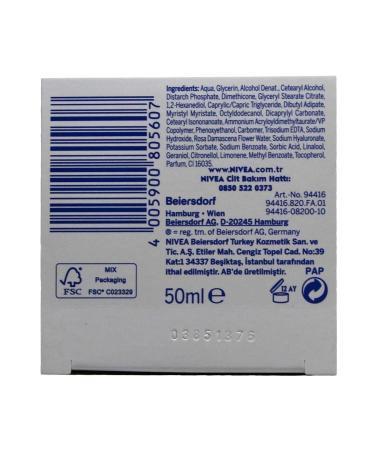 NIVEA Brand: Moisturizing Cream 50 Ml Aqua Rose 4005900805607 Category: Face Cream