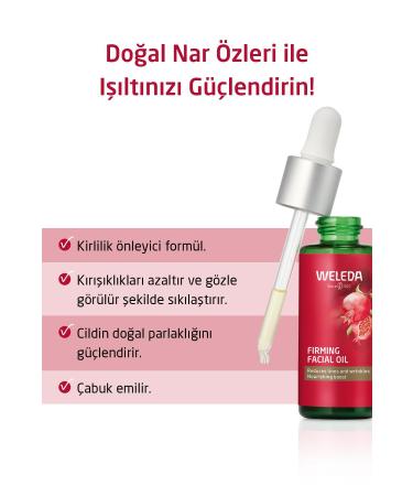 Weleda Pomegranate Firming Organic Pomegranate Moisturizing and Firming Face Care Oil 30ml - Buy Online on GoSupps.com
