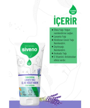 Siveno 0 Natural Hand and Body Cream Lavender Skin Soothing Repairing Intensive Moisturizer Vegan 50 ml - Buy Online on GoSupps.com