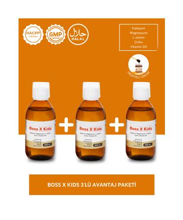 ASKO BOSS X KIDS - CHILDREN'S MULTIVITAMIN SUPPLEMENT CONTAINING CALCIUM MAGNESIUM L-ARGININE ZINC VITAMIN D3
