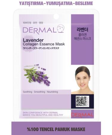 Dermal Soothing Smoothing Nourishing Lavender Essence Collagen Mask 23 Gr