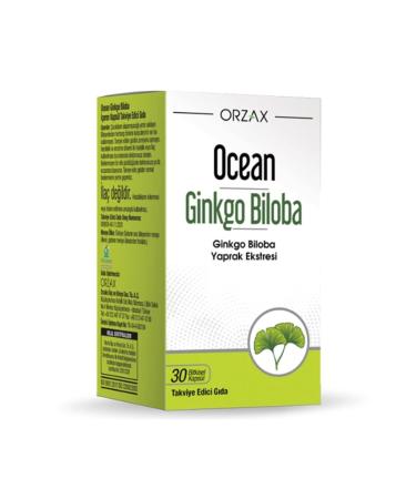 Ocean Orzax Ocean Ginkgo Biloba Food Supplement 30 Herbal Capsules